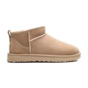 Beige Suède Shearling Laarzen UGG , Beige , Dames