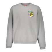 Katoenen crew-neck sweatshirt met logopatch Kenzo , Gray , Heren