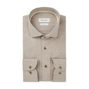 X-Cutaway Overhemd Beige Profuomo , Beige , Heren