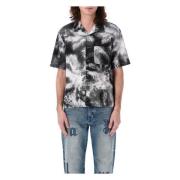 Zwart Blueprint Palms Shirt Palm Angels , Multicolor , Heren