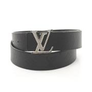 Pre-owned Leather belts Louis Vuitton Vintage , Black , Heren