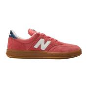 Rode Suède Sneakers T500 Stijl New Balance , Red , Heren