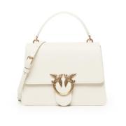 Love Bag Top Handvat Wit Leer Pinko , White , Dames