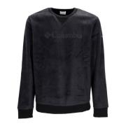 Zwarte Fleece Crewneck Sweatshirt Lange Mouw Columbia , Black , Heren