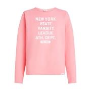 Sweater Print Stijlvolle Sweatshirt Penn&Ink N.Y , Pink , Dames