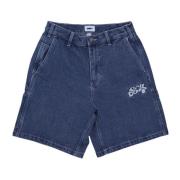 Denim Shorts Obey , Blue , Heren