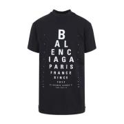 Zwart T-shirt & Polo Unisex Kleding Balenciaga , Black , Heren