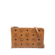 Kameelbruine Bum Bag met Verstelbare Band MCM , Brown , Heren