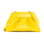 Gele Tia Clutch Tas met Plooien THEMOIRè , Yellow , Dames