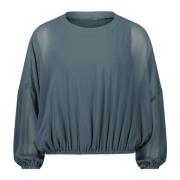 Elegante Oversized Blouse met Ronde Hals vera mont , Gray , Dames