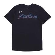 Miami Marlins Wordmark T-shirt Nike , Black , Unisex