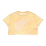 Oranje Crop Tee Wash Futura Nike , Orange , Dames