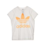 Trefoil Dames T-shirt Wit/Goud Adidas , White , Dames