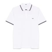 Wit Katoenen Poloshirt met Logo Fay , White , Heren