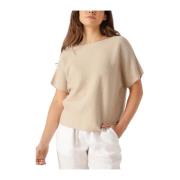 Eva Sand Sweater Knit-ted , Beige , Dames