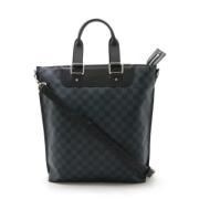 Pre-owned Canvas totes Louis Vuitton Vintage , Blue , Dames