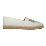 Geborduurde katoenen espadrilles met gevlochten koord Kenzo , White , ...