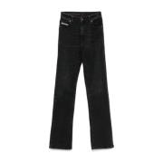 Zwarte Klassieke Vijf-Pocket Jeans Diesel , Black , Dames