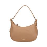 Elegante Kameel Handtas met Gouden Details Liu Jo , Brown , Dames