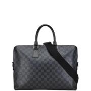 Pre-owned Canvas handbags Louis Vuitton Vintage , Black , Dames