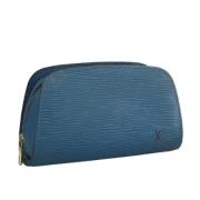 Pre-owned Leather pouches Louis Vuitton Vintage , Blue , Dames