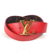 Pre-owned Cotton belts Louis Vuitton Vintage , Red , Dames