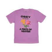 Heaven Dames Pigment Tee Mulberry Paars Obey , Purple , Dames