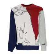 Multi Gebreide Crew Neck Sweater Ripndip , Multicolor , Heren