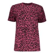 Luipaardprint Katoenen T-shirt Kenzo , Pink , Dames