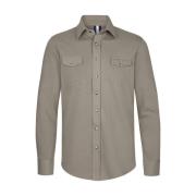 Western Green Overshirt Upgrade Stijl Profuomo , Gray , Heren