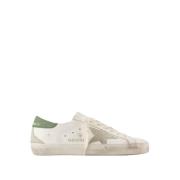 Witte Leren Super Star Sneakers Golden Goose , White , Heren