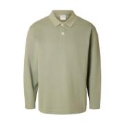 Relaxed Wayne Polo Sweatshirt Selected Homme , Green , Heren