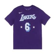 Lebron James Lakers Tee Celebration Nike , Purple , Heren