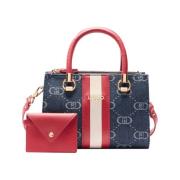 Blauwe Shopper Tas met Gouden Details Liu Jo , Blue , Dames