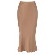 Zijden Charmeuse Midi Rok Sepia Anine Bing , Brown , Dames