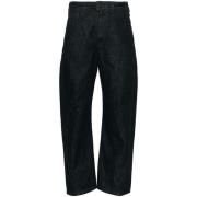 Indigo Blauwe Denim Wijde Pijp Broek Lemaire , Blue , Dames