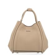 Beige Leren Extra Kleine Handtas Max Mara , Beige , Dames