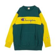 Kleur Blok Kangoeroezak Sweatshirt Champion , Green , Heren