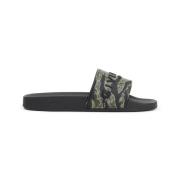 Platte Slide Sandalen Givenchy , Black , Heren