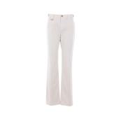 Rechte Pijp Ivoor Katoenen Broek Chloé , White , Dames