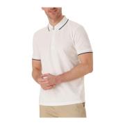 Sport Zip Polo Shirt Wit Selected Homme , White , Heren