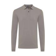 Lange Mouw Polo Shirt Genti , Beige , Heren