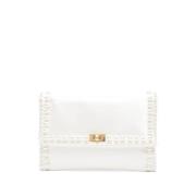 Witte Twist-Lock Foldover Tas Anya Hindmarch , White , Dames