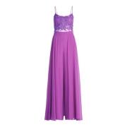 Elegant Geborduurde Jumpsuit vera mont , Purple , Dames