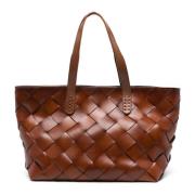 Bruine leren crossover tote tas Dragon Diffusion , Brown , Dames