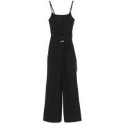 Zwarte Jumpsuit met Verstelbare Bandjes IRO , Black , Dames