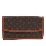 Pre-owned Canvas clutches Louis Vuitton Vintage , Brown , Dames