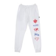 Witte Tracksuit Broek met Horns 2.0 Iuter , White , Heren