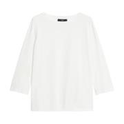 Boothals Katoenen Shirt met Vlinderlogo Max Mara Weekend , White , Dam...