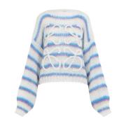 Anagram Sweater Multicolor Mohair Gebreid Loewe , Multicolor , Dames